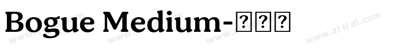 Bogue Medium字体转换